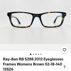 Ray-Ban Dark Tortoise Shell Eyeglasses with Case
